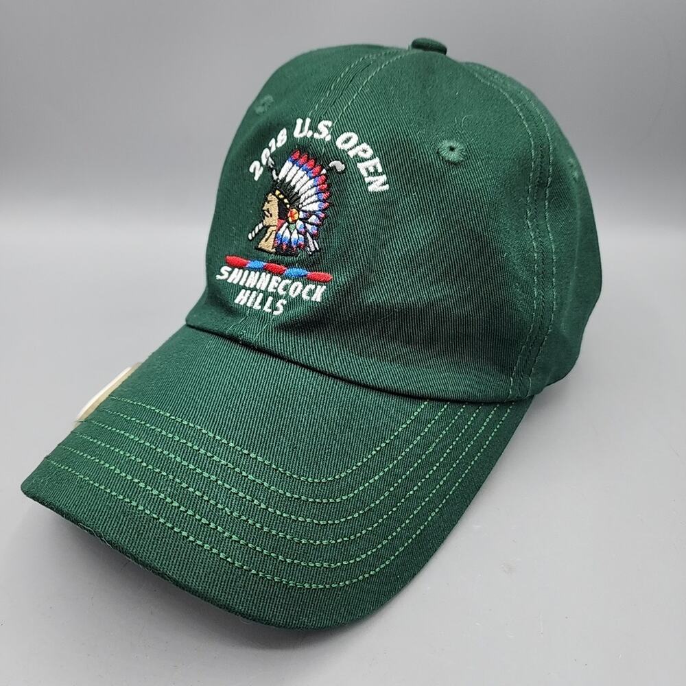 2018 U.S. Open Shinnecock Hills Hat Cap Strap Back Green USGA Logo on Brim